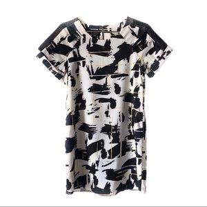 Metaphor Shift Dress With Mesh Hem -XS